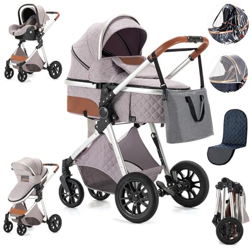 Carrinho de Bebé ZKIPRM | Cinzento (Cama e Berço) Zkiprm - Móveis para bebês e crianças pequenas - cinzento, cama, berço