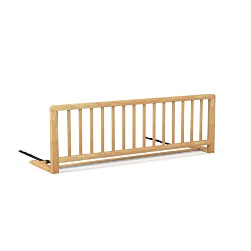 Barreira de cama de madeira natural 90cm - Norma BS NIDALYS Nordlinger Pro - Móveis para bebês e crianças pequenas - madeira natural, 90 cm, anticaídas, fácil de instalar