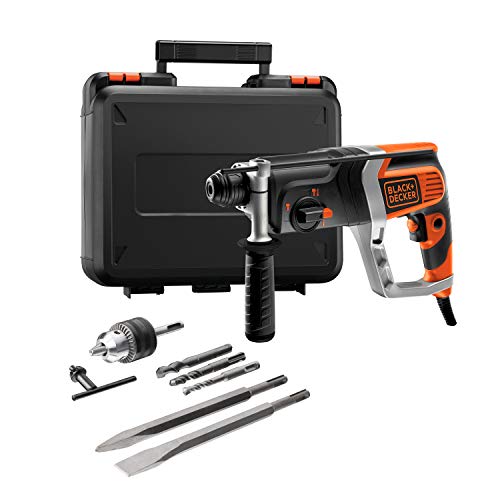 Martelo Perfurador BLACK & DECKER KD990KA (850 W - 980 rpm) BLACK + DECKER - Berbequins elétricos portáteis - 850 W, 980 rpm, velocidade variável, perfuração cimento