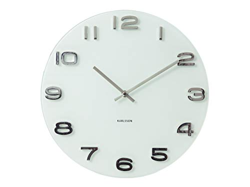 Relógio de Parede KARLSSON Vintage (Branco) Karlsson - Relógios de parede - branco, metal, circulo, bateria