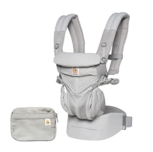 Mochila de Transporte ERGOBABY Omni 360 Cool Air Cinza Ergobaby - Móveis para bebês e crianças pequenas - transporte, ergonómica, lavável, suspensão