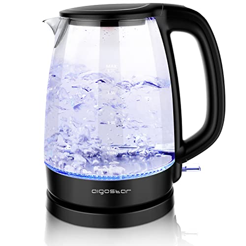 Jarro Elétrico AIGOSTAR 500863 (1700 ml - 2200 W) Aigostar - Chaleiras elétricas - 1700 ml, 2200 W, preto, vidro