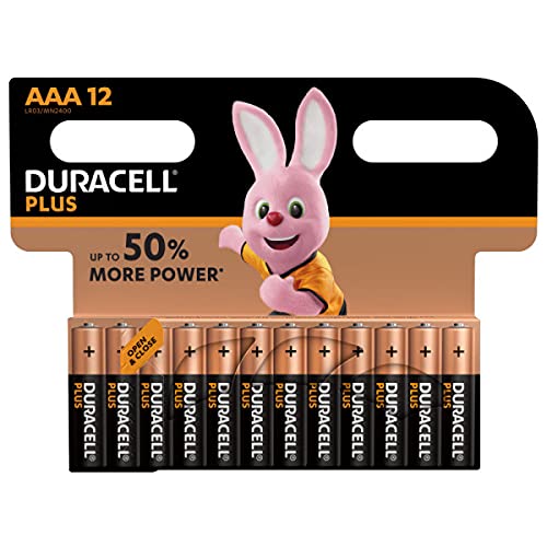 Pilhas DURACELL Plus AAA (12 unidades - Substituição Recomendada: 6 meses) Duracell - Baterias de uso geral - alcalinas, duradouras, 12 unidades, substituição 6 meses