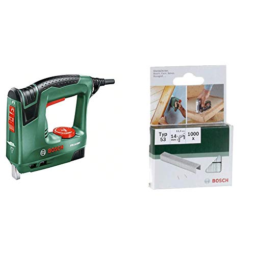 Agrafador Elétrico BOSCH PTK 14 EDT + 2000 Agrafes Tipo 53 Bosch - Ferramentas - agravar, elétrico, bosch, ptk 14 edt, 2000 agrafos, tipo 53