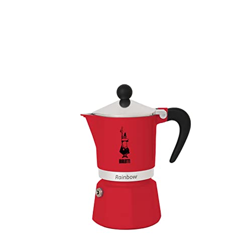 Máquina de Café BIALETTI Moka Express Vermelho Bialetti - Cafeteiras elétricas e de fogão - alumínio, indicador luminoso, 3 x 100 ml, moka express