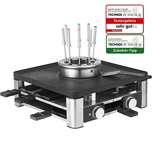 Grelhador de Placas WMF LUMERO 61.3020.1009 | Aço inoxidável WMF - Torradeiras e grelhadores - aço inoxidável, preto, prateado, 8 pessoas