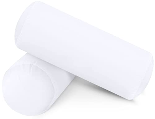 Almofada CILINDRICA UTOPIA BEDDING Branco (2 unidades) Utopia Bedding - Almofadas - algodão, ecosuspensores, maciezinha, 18cm