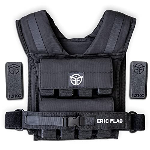Colete ERIC FLAG Lastrado (Preto - 20 kg) Eric Flag - Vestuário ponderado - lastrado, preto, 20 kg