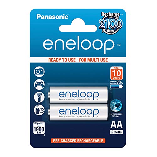 Pilha Recarregável SANYO BK-3MCCE/2BE (Para Canon) Panasonic - Baterias - 1900 mAh, universal, 12 v, aa