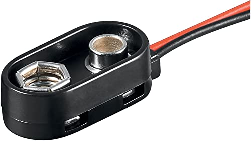Porta-Pilhas para Pilhas 6LR61 (Recondicionado Como Novo) CABLEPELADO - Baterias - 6LR61, 9V, portátil, cabo 20cm