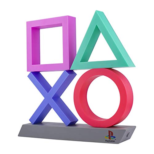 Lâmpada Decorativa PALADONE Playstation Icon PALADONE - Luminárias Decorativas - ps4, usb, multicor, plástico