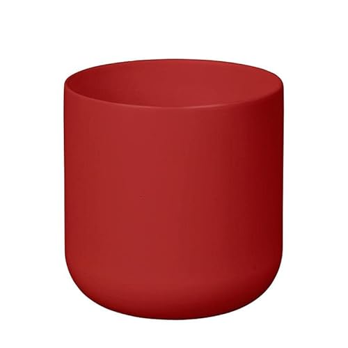 Vaso Decorativo Smply Redondo 15X15Cm Vermelho SMPLY. - Móveis de exterior - cerâmica, decorativo, 15x15cm, vermelho