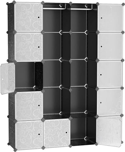 Armário de Roupa SONGMICS LPC30H | Branco SONGMICS - Organizadores de armário e cabideiros - 10 kg, plástico, branco, 35x35x35 cm