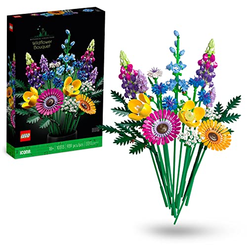 LEGO ICONS - Ramo de flores silvestres - 10313 (Idade mínima: 18 - Peças: 108) LEGO - Blocos de encaixe - lego icons, ramo de flores silvestres, 10313, idade mínima 18, peças 108