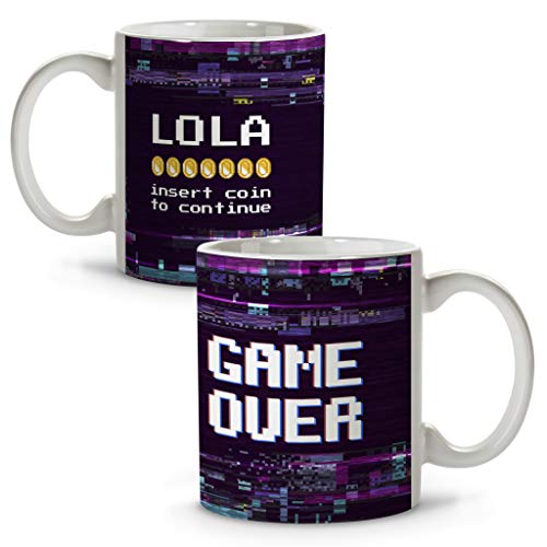 Caneca LOLAPix Game Over - Personalizable - 9,5 x 8,5 cm LolaPix - Canecas - personalizável, 9,5 x 8,5 cm, cerâmica, videojogos