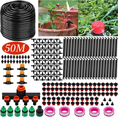 Sistema de Rega Por Gotejamento 285 Pcs 50 M SHINE STAR - Aspersores e cabeças de aspersor - preto, 50 m, pvc, gotejamento