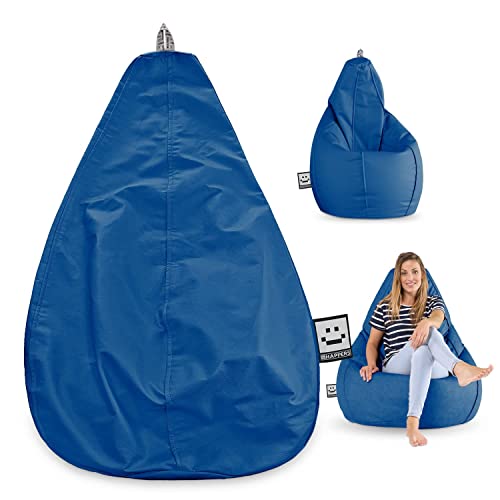 Peruca HAPPEERS Puff Pera sem Enchimento Poliéster Azul XXL HAPPERS - Conjuntos de móveis de quarto - puff, poliéster, azul, xxl