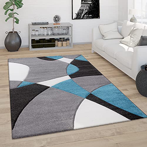 Tapete ARTGEIST 001 (Azul - 60 x 110 cm) Paco Home - Tapetes - azul, 60x110 cm, polipropileno, bordas rematadas