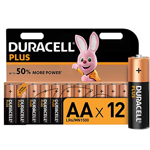 Pilhas DURACELL Plus AA (12 unidades - Substituição Recarga) Duracell - Baterias de uso geral - alcalinas, duráveis, substituição, recarga