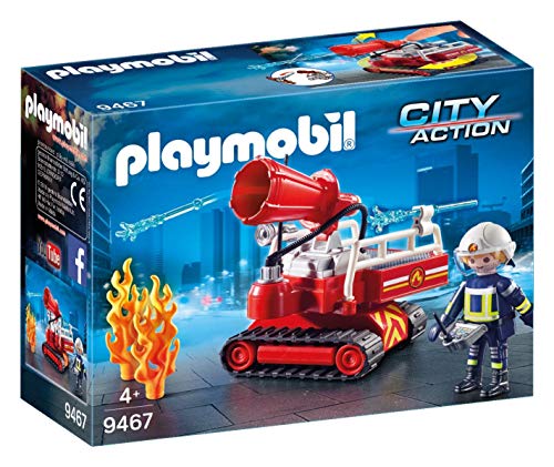 PLAYMOBIL City Action - Bombeiros com Robô de Intervenção PLAYMOBIL - Conjuntos de brinquedos - bombeiros, robô de intervenção, extinção de incêndios, pistas móveis, espingardas de água