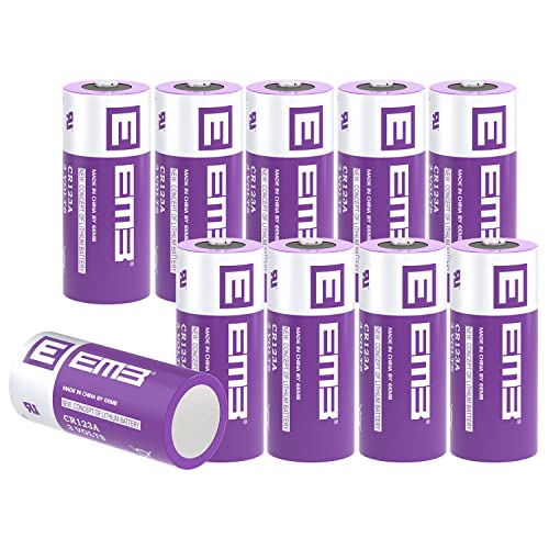 Pilhas EEMB CR123A - 10 unidades (Bateria) EEMB - Baterias - cr123a, 10 unidades, 3V, 1500mAh
