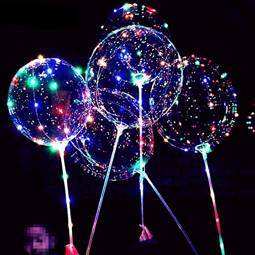 Conjunto de Balões BOBO com Luz Led (Idade Mínima: 3) Uzergifts - Iluminação de efeitos especiais - luz LED, 10 balões, 20 polegadas, bomba de ar