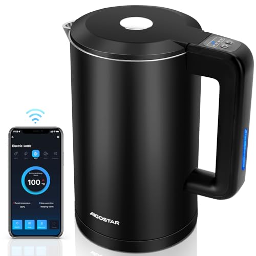 Jarro Elétrico AIGOSTAR Benjamin30KLU (1.7 L - 2200 W) Aigostar - Eletrodomésticos de cozinha - 1.7 L, 2200 W, inox
