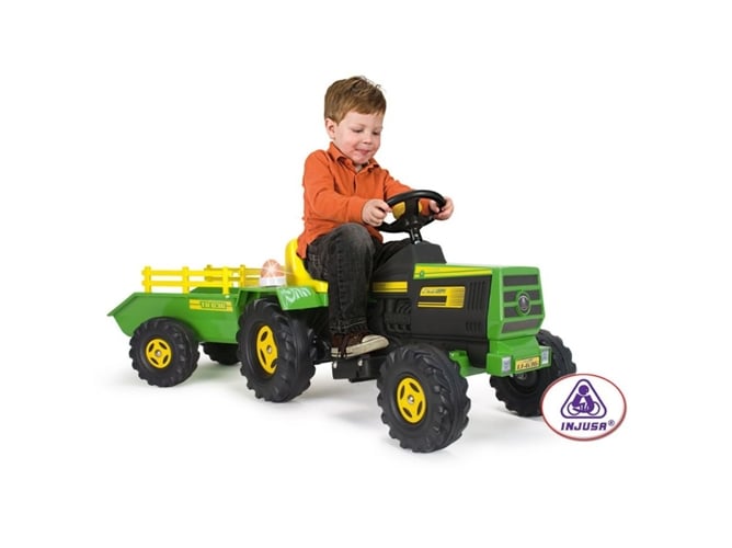 Trator Elétrico INJUSA Trator Elétrico Basic (Idade Mínima Recomendada: 3 anos) INJUSA - Veículos elétricos de passeio - 2 km/h, acelerador mecânico, banda de borracha, remendo
