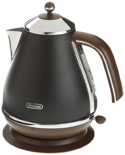 Chaleira elétrica DeLonghi Icona Vintage KBOV2001.BK | Aço inoxidável DELONGHI - Eletrodomésticos de cozinha - 17 L, filtro anticalcário, base giratória, indicador nível água