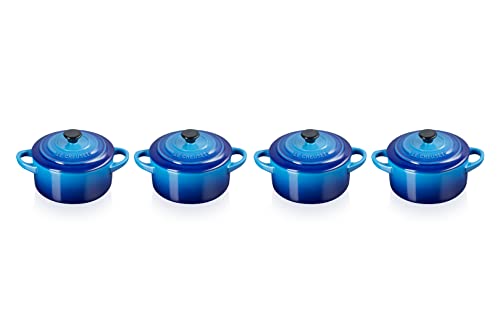 Conjunto de 4 Mini Cocottes LE CREUSET Azul Le Creuset - Utensílios de cozinha - mini, cocotte, le creuset, azul