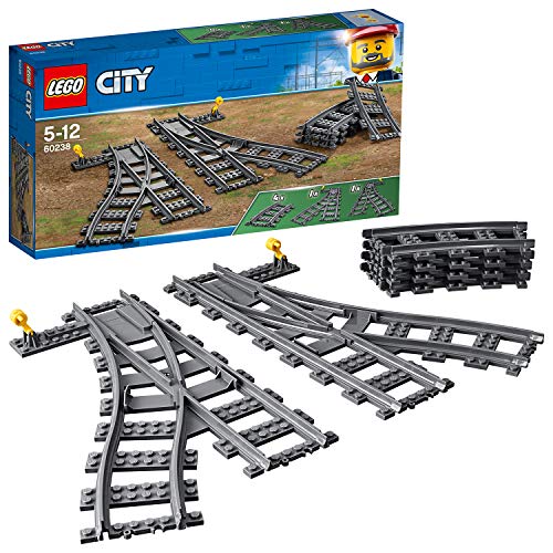 LEGO City - Os Pontes - 60238 (Idade Mínima: 4) LEGO - Blocos de encaixe - pontes, 4 trilhos curvos, ponte de mudança, lego city