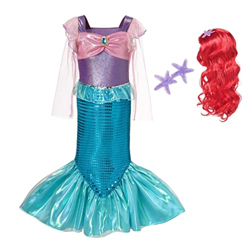Fato de Menina DISFRAZZES Princesa Ariel (Tam: 7 a 9 anos) Lito Angels - Brincadeira de faz de conta - princesa ariel, 7-9 anos