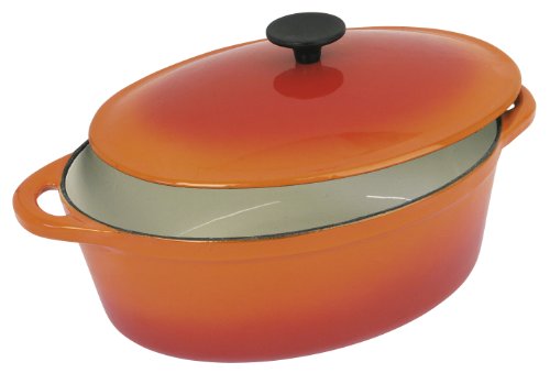 Panela com Tampa CREALYS 501602 (9 L - Vermelho) CREALYS - Fornos holandeses - 9 L, alumínio fundido, fogo e forno elétrico, lavável