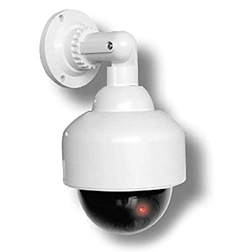 Câmara de velocidade fictícia com luz intermitente e lente O&W Security - Câmeras de vigilância - luz intermitente, resistente à água, suporte ajustável, 360 graus