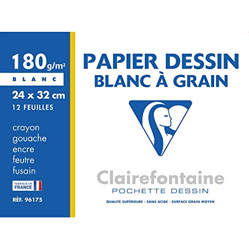 Caderno e Bloco de Notas Clairefontaine 96175C | Branco Clairefontaine - Papel de arte e artesanato - caderno, bloco de notas, clairefontaine, branco