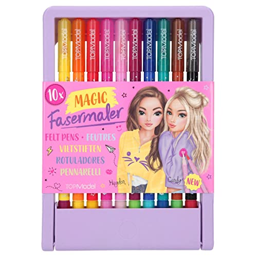 Conjunto de Canetas de Feltro Top Model Mobile Magics TOPModel - Instrumentos de escrita e desenho - canetas, feltro, cores vivas, efeitos coloridos