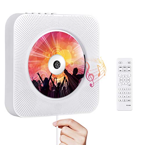 Reprodutor de CD Portátil com Bluetooth e Rádio QOOSEA Qoosea - Reprodutores de áudio e gravadores - portátil, bluetooth, rádio FM, lcd, mp3