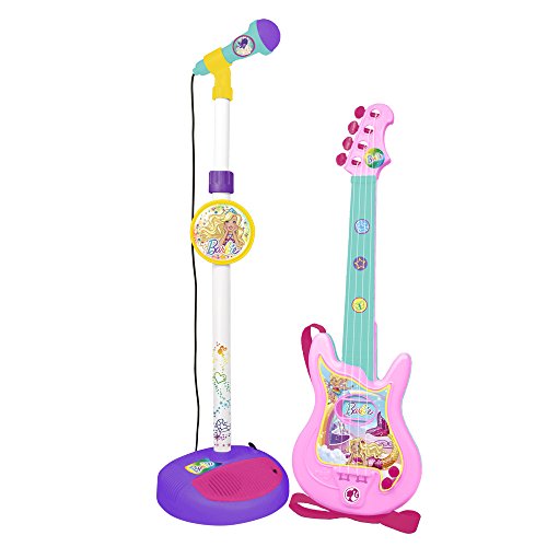 Barbie Microfone e Guitarra (Idade Mínima Recomendada: 3 anos) REEF - Instrumentos de brinquedo - microfone, guitarra, amplificador, 4 cordas