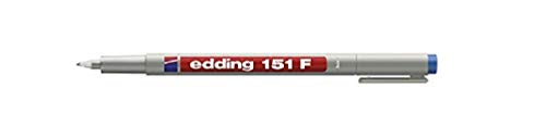 Marcador Permanente EDDING 151 F Azul (Ponta: 0.6mm) Edding - Marcadores e marcadores de texto - 0.6mm, azul, removível