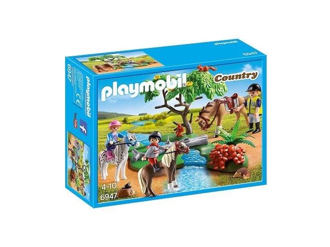PLAYMOBIL Country 6947 Cavaleiro em Passagem por Campismo PLAYMOBIL - Brinquedos - cavaleiro, campismo, ponte, nascentes