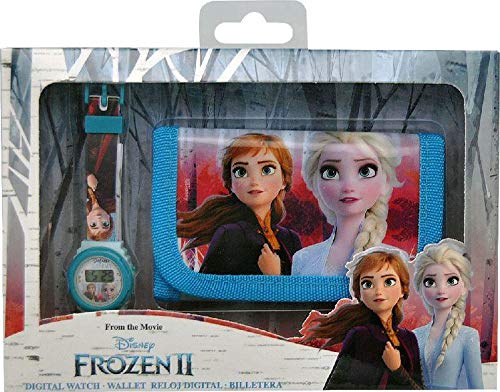 Relógio para Bebé KIDS LICENSING Frozen 2 (Preto) Disney - Carteiras e clips de dinheiro - relógio digital, alarme, 12h/24h, carteira com bolso