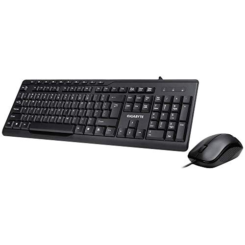 Teclado + Rato GIGABYTE KM6300 (Layout Espanhol) Gigabyte - Conjuntos de acessórios de computador - layout espanhol, teclas windows, interruptor membrana, rato ótico