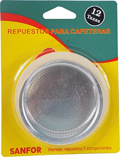 Juntas de goma e filtro para cafeteira italiana SANFOR Sanfor - Filtros de café - juntas, goma, filtro, cafeteira italiana