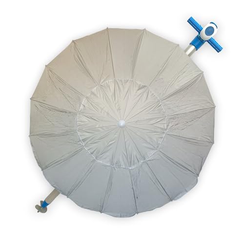 Guarda-Sol de Jardim Outsunny com 16 Varas Fibra de Vidro e Tela Poliéster UPF50+ | 200 cm Pincho - Guarda-sóis e toldos de exterior - fibra de vidro, poliéster, UPF50+, 16 varas, aço