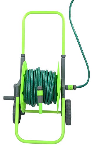 Carro Porta Mangueiras KINZO Verde (Aço - 45 x 43 x 95 cm) Kinzo - Manuseio de materiais - aço, 45x43x95 cm, verde