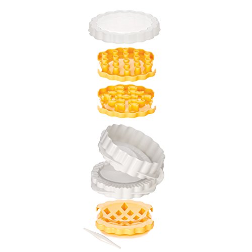 Molde de Tartaleta TESCOMA DELICIA Moldes para Tarteletes Tescoma - Formas de torta e quiche - plástico, branco, lavável na máquina de lavar loiça, 3 carimbos