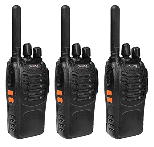 Walkie-Talkies POFUNG PT88E PMR446 (16 canais) POFUNG - Rádios bidirecionais - 16 canais, PMR446, binaural, recarregável
