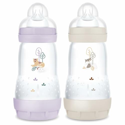 Biberão MAM 100% Silicone - Wood (0-6M) 260 ml MAM - Biberões - silicone, 0-6 meses, 260 ml, fluxo rápido, refluxo