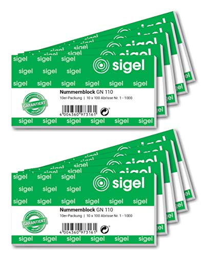 Formulário Comercial SIGEL GN110 (A4 - 21.5x29.7cm) Sigel - Formulários comerciais e recibos - a4, 21.5x29.7cm, 1000 números sequenciais, papel 80g/m²