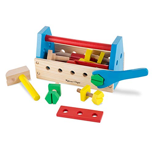 Conjunto de Ferramentas MELISSA & DOUG Take Along Tool Kit Melissa & Doug - Ferramentas de brinquedo - ferramentas, 24 peças, martelo, chave inglesa